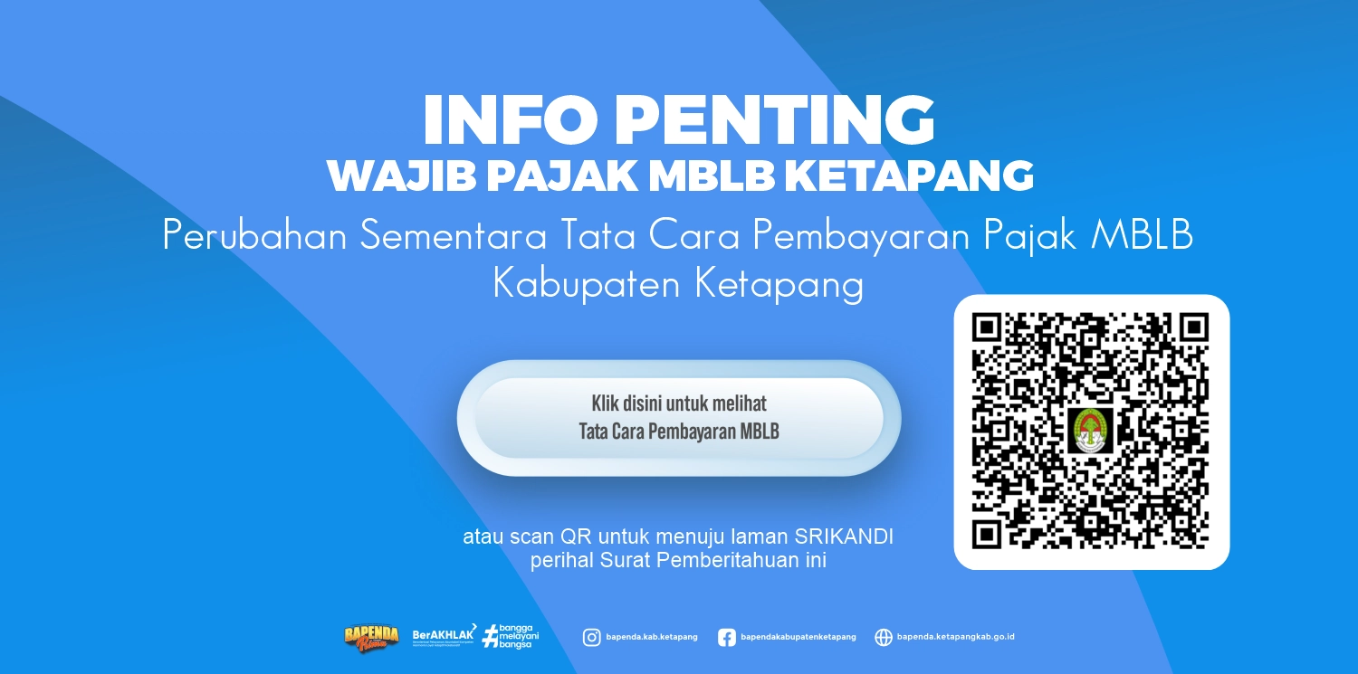 bapenda.ketapangkab.go.id - INFO PENTING Wajib Pajak MBLB Ketapang